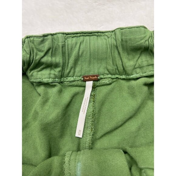 FREE PEOPLE Sz Medium RANCHER WIDELEG CHINO PANT IN GREEN - Picture 3 of 11